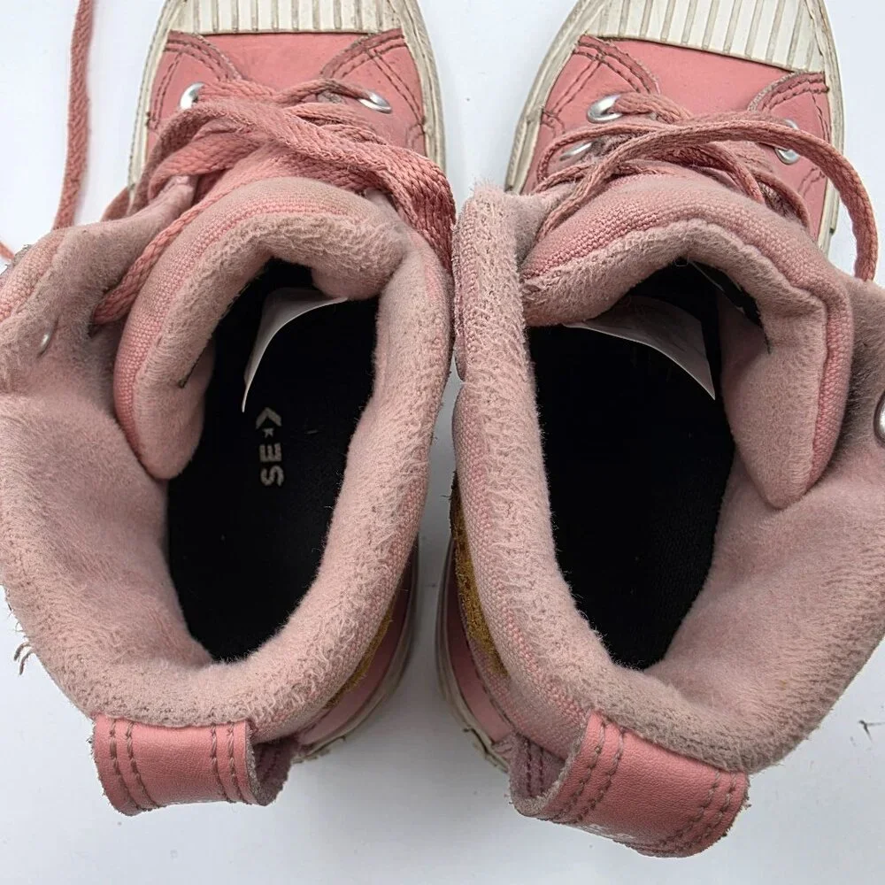 Converse Chuck Taylor All Star Berkshire High Rust Pink Girls Size 2 Shoes